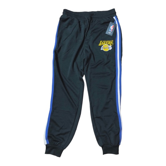 NBA Lakers Black basketball training season jogger pants size medium‎ new - Picture 1 of 6